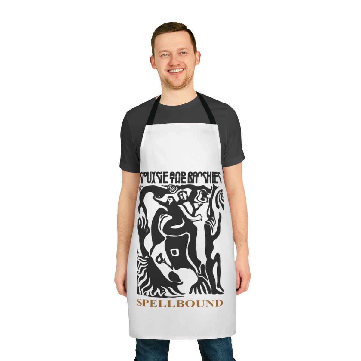 Spellbound-inspired apron with gothic and punk design