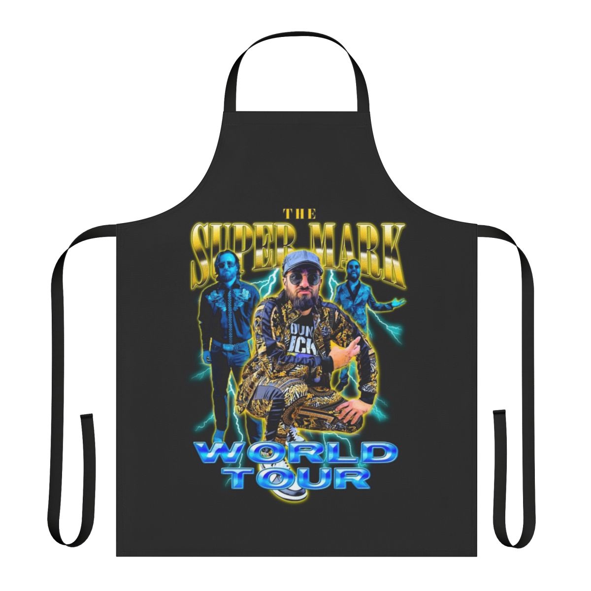 Stylish world tour-themed apron for the adventurous chef