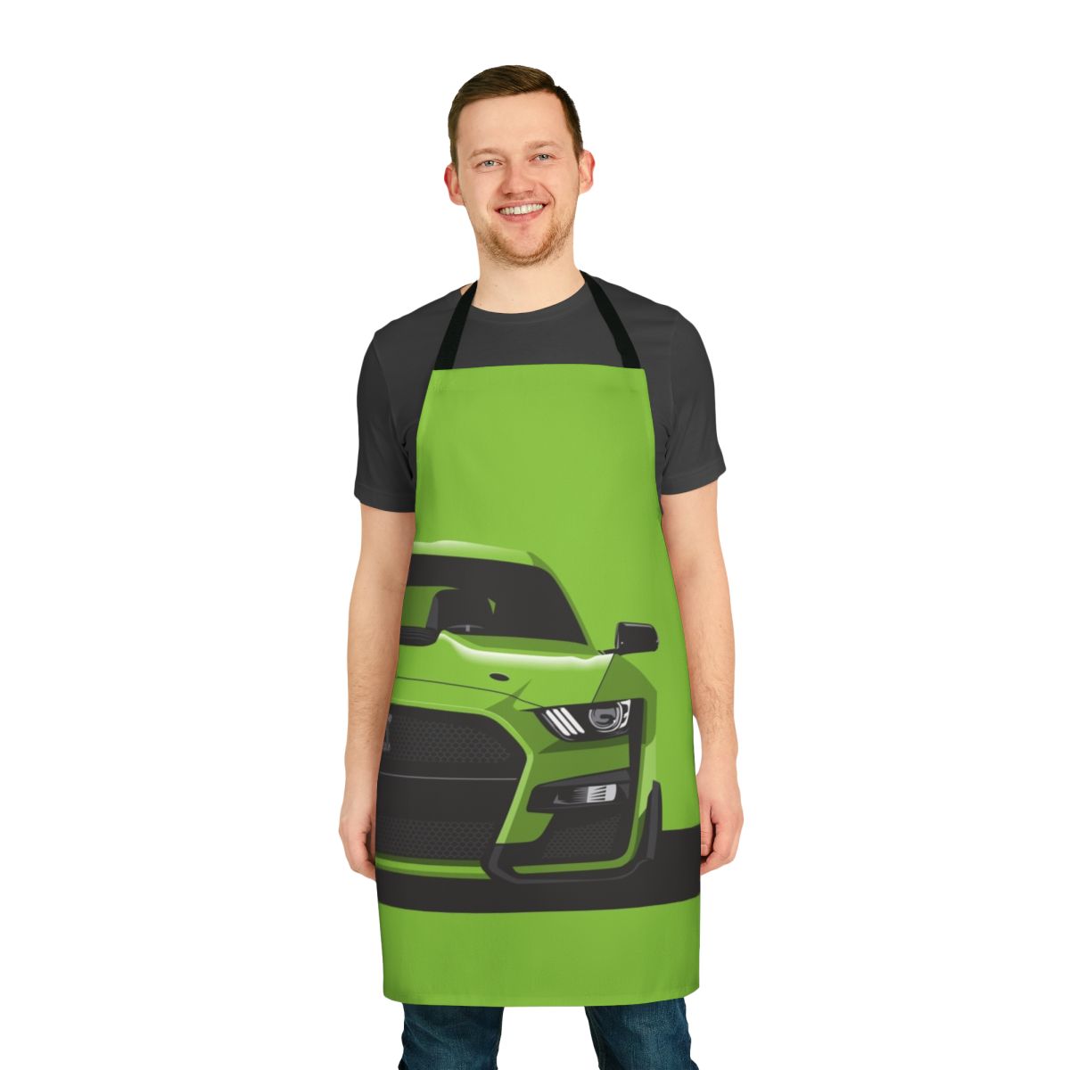 Grabber Lime Muscle Car Apron with Shelby GT 500 Inspired Design