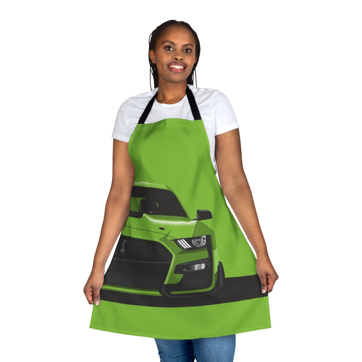 Grabber Lime Muscle Car Apron with Shelby GT 500 Inspired Design