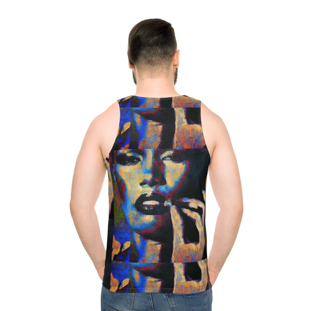 Grace Jones inspired unisex street art tank top