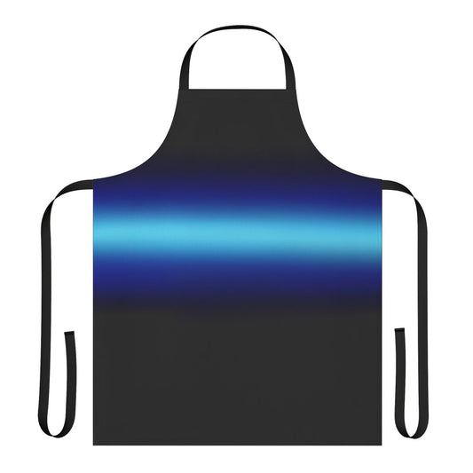 Gradient blue apron with Percy Jackson and the Olympians design for cosplay and fan wear