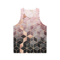 Gradient Cubes Unisex Tank Top with Abstract Geometric Pattern