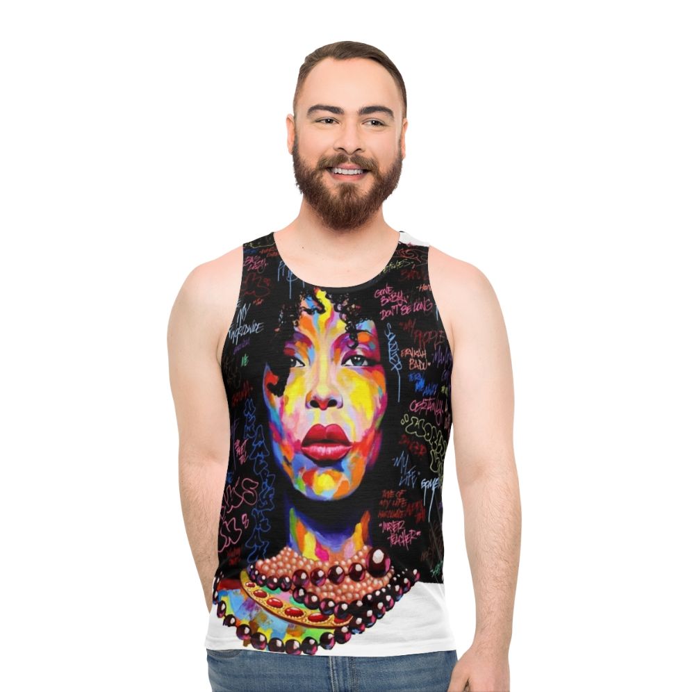 Graffiti Hair Unisex Tank Top