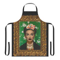 Graffiti heart pattern apron featuring a retro feminist icon design