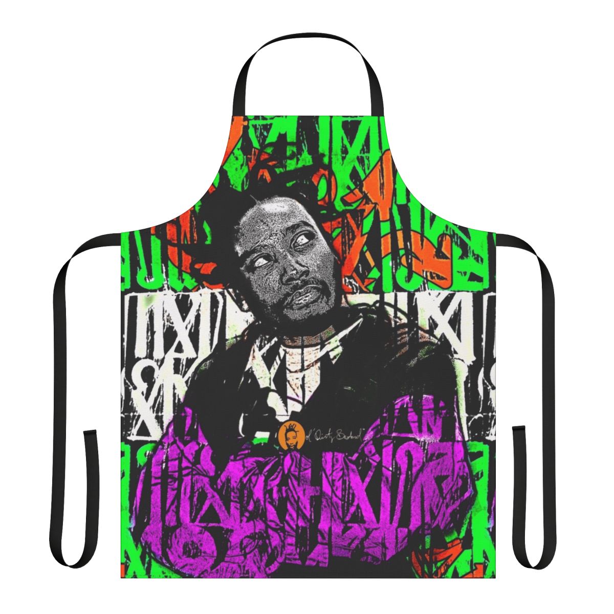 Graffiti-inspired apron with a classic hip hop design