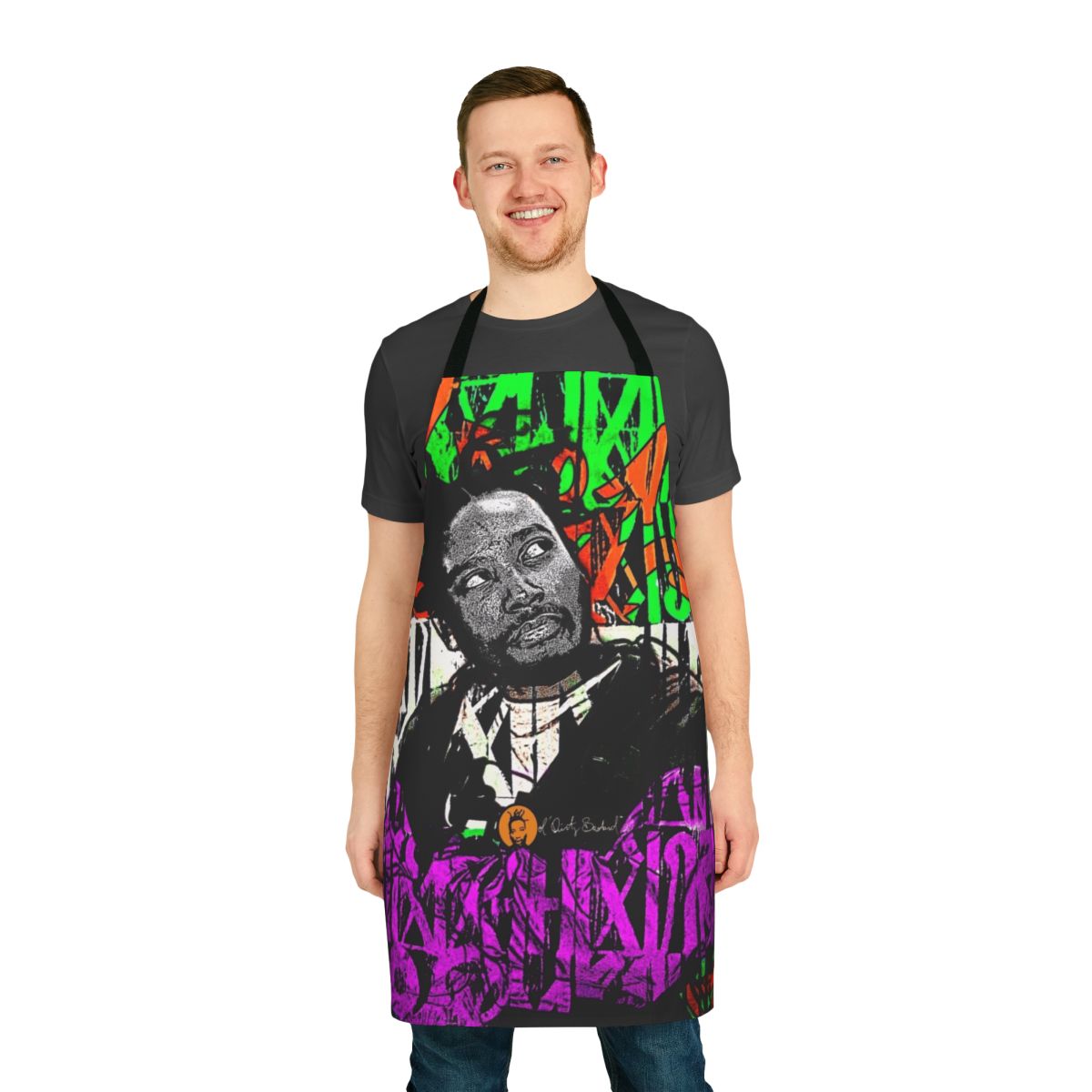 Graffiti-inspired apron with a classic hip hop design