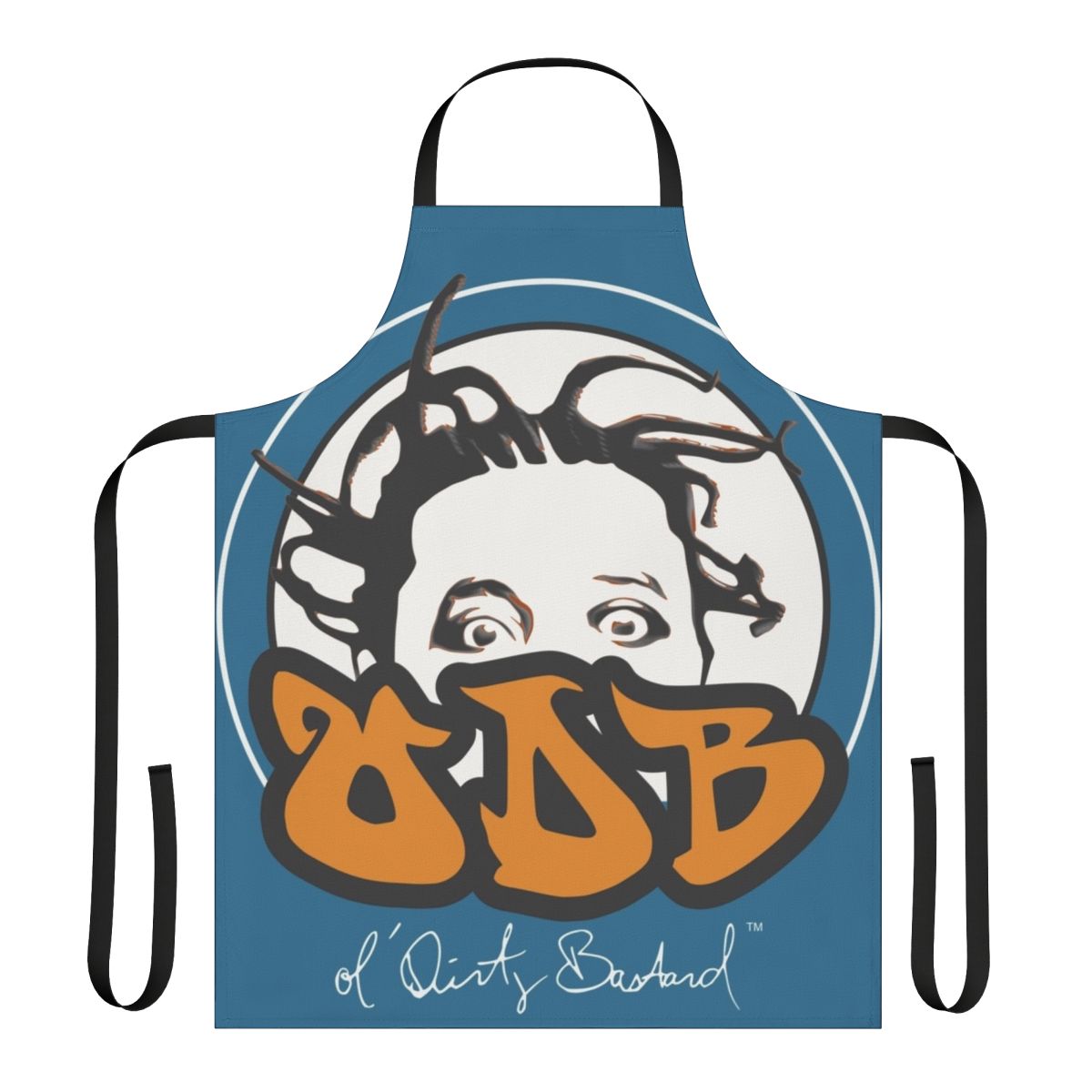 Graffiti-style apron featuring ODB-inspired design