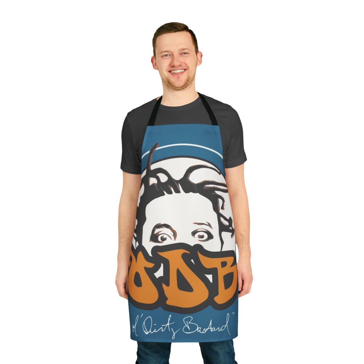 Graffiti-style apron featuring ODB-inspired design