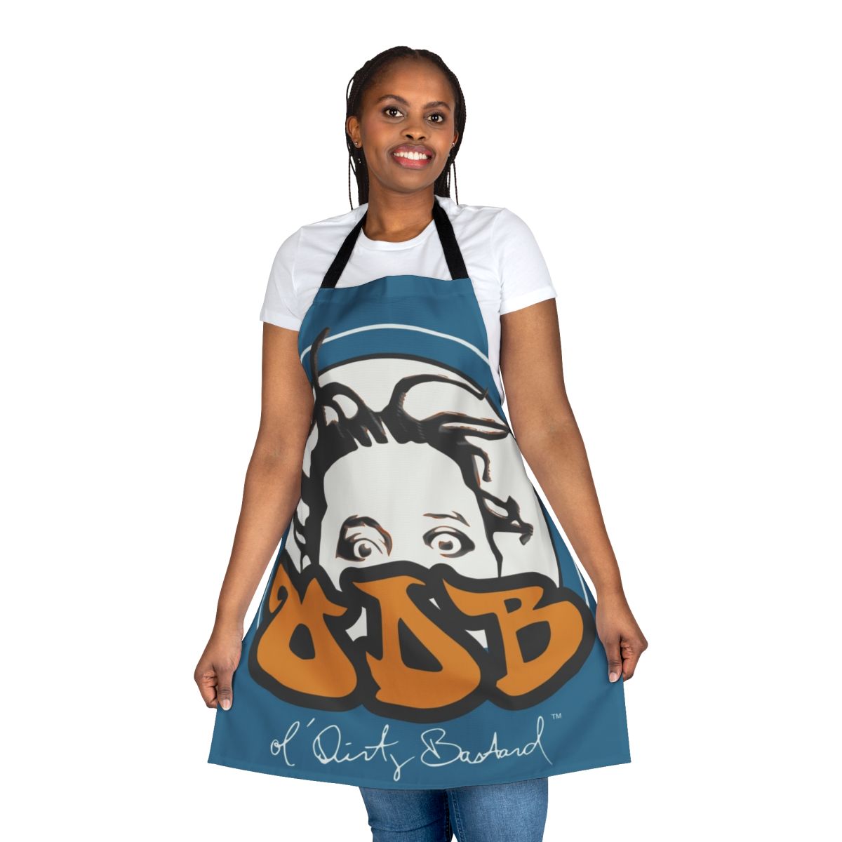 Graffiti-style apron featuring ODB-inspired design