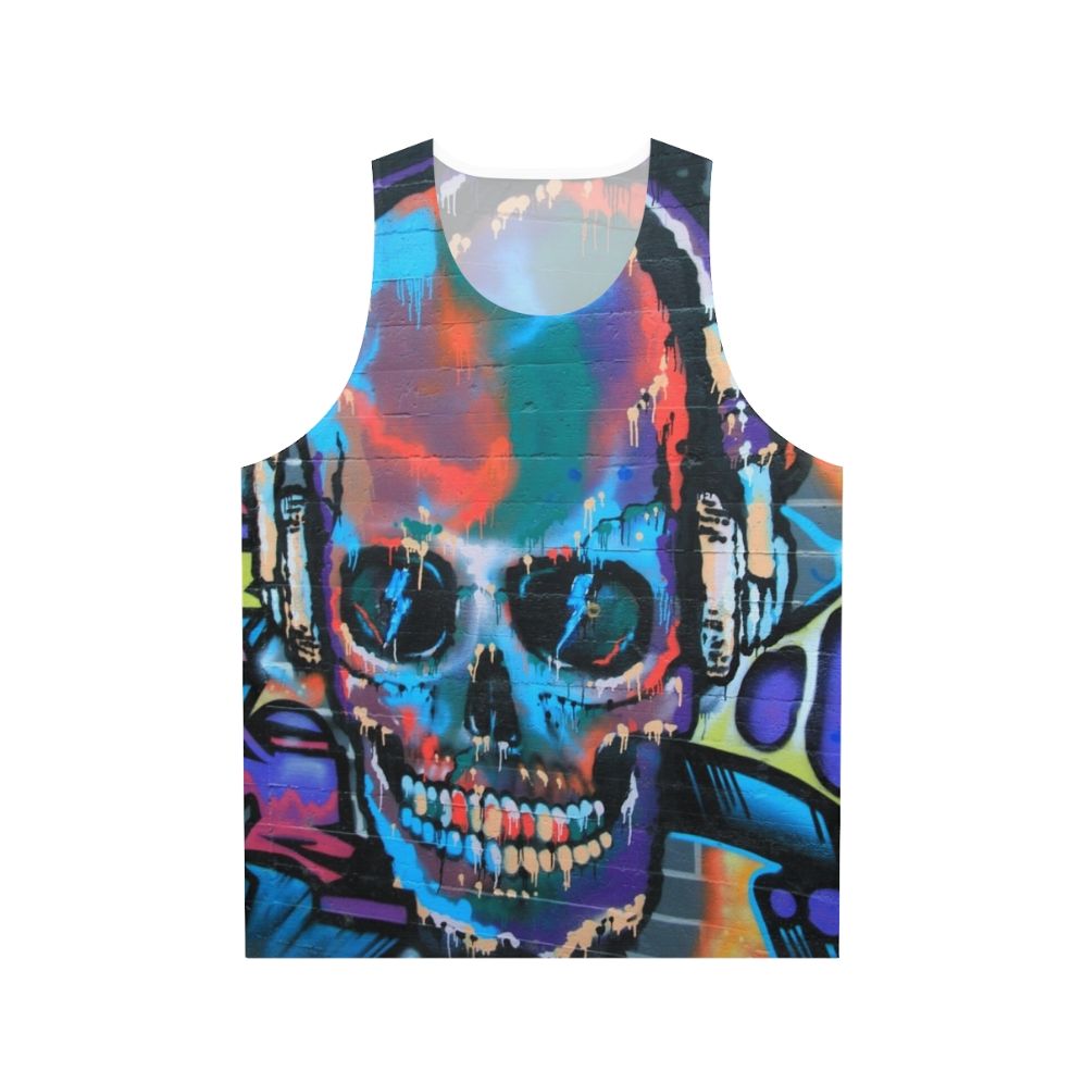 Graffiti inspired unisex tank top
