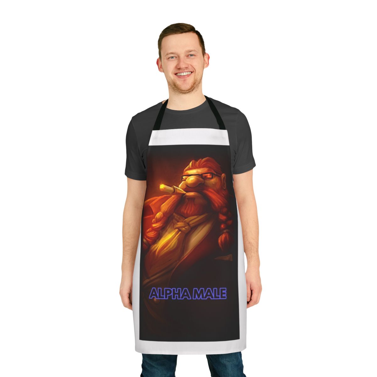Gragas-themed cooking apron for league of legends and moba fans