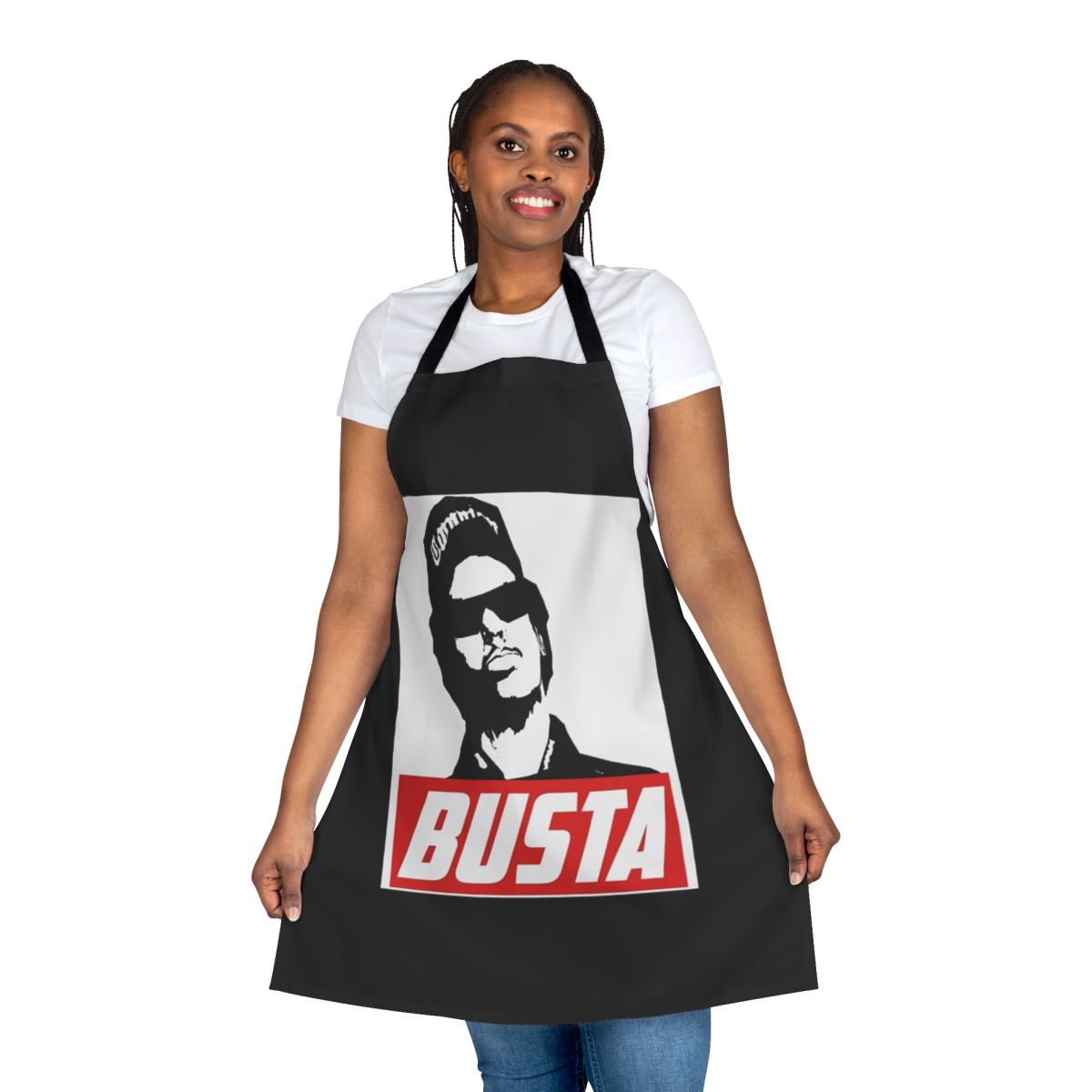 Grand Theft Auto inspired apron with Busta Straight Busta fan art design