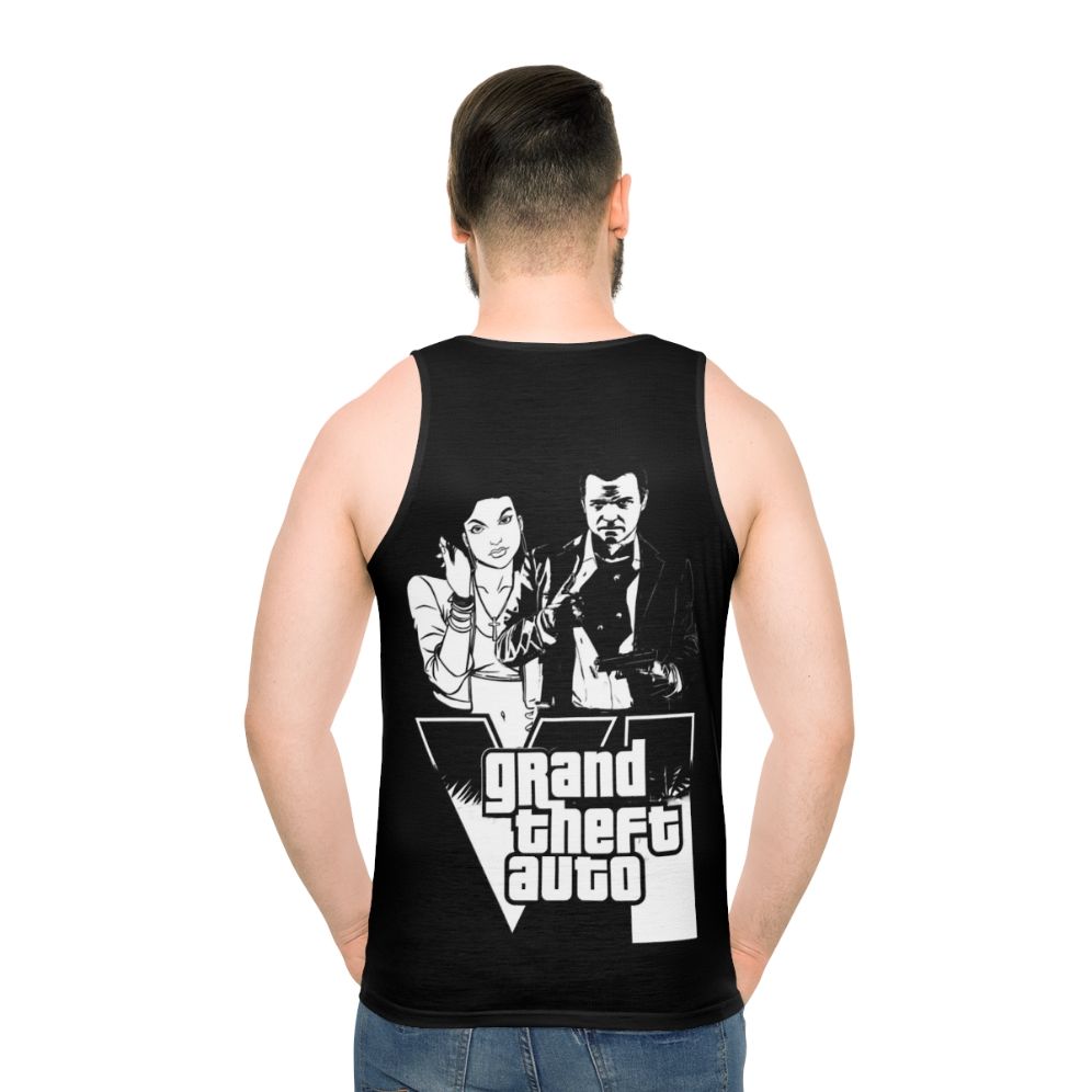 Grand Theft Auto gaming graphic tank top