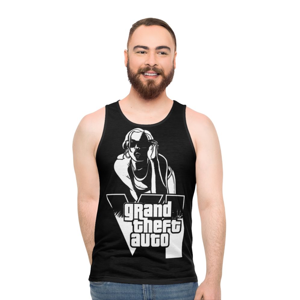 Grand Theft Auto inspired unisex tank top