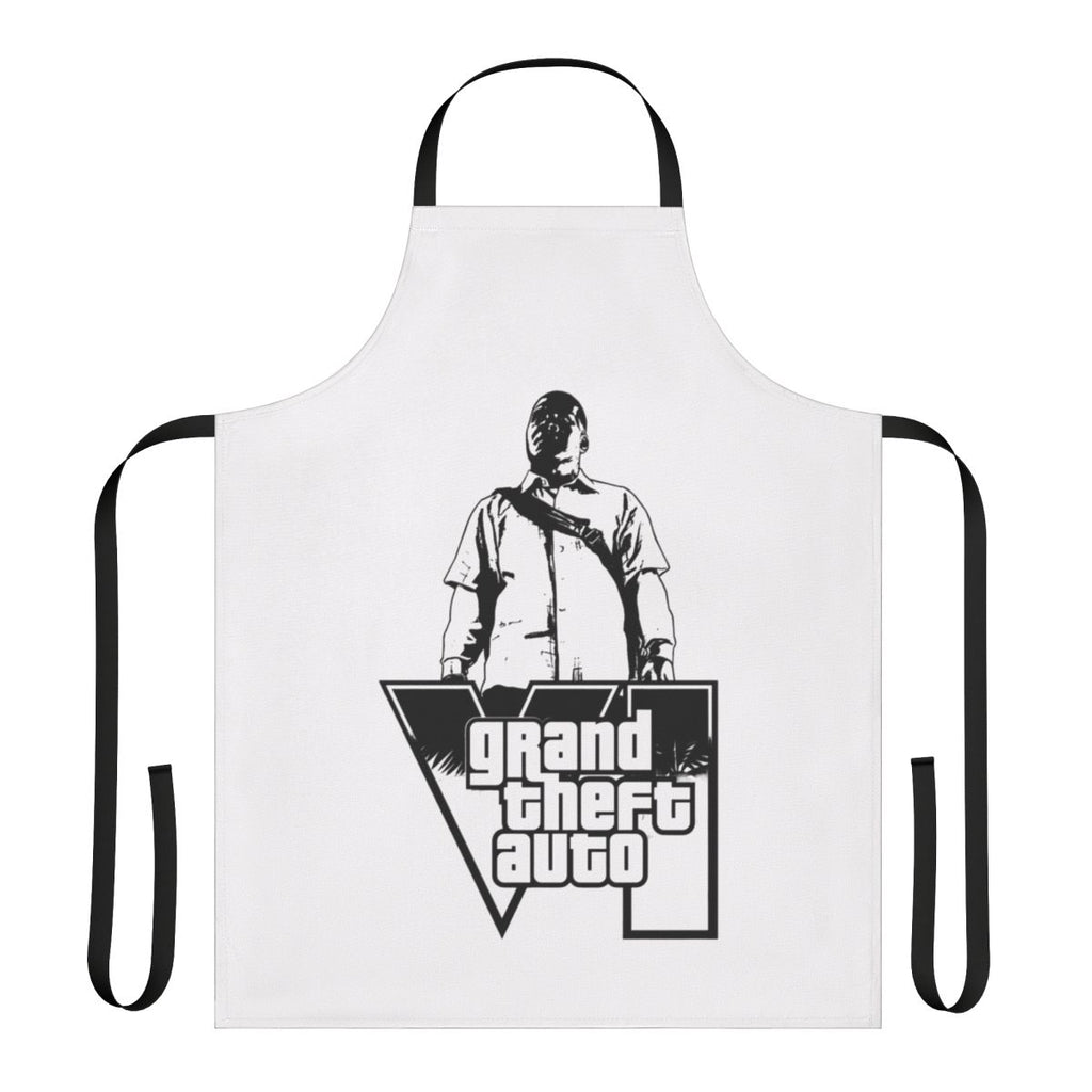 Grand Theft Inspired Apron featuring iconic GTA elements