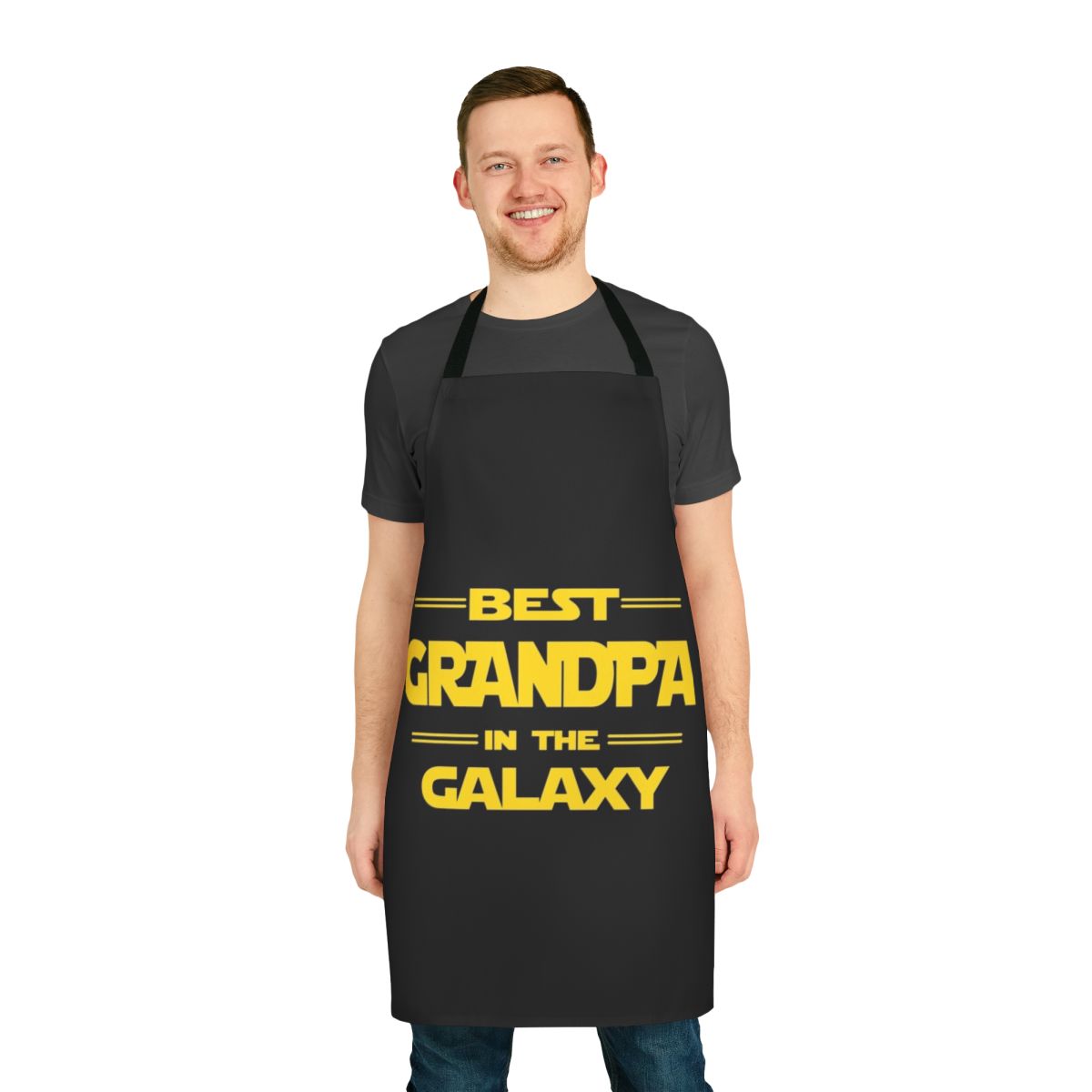 Grandpa's Galaxy Apron - A high-quality, durable apron featuring a space-themed design, perfect for the sci-fi loving grandfather.