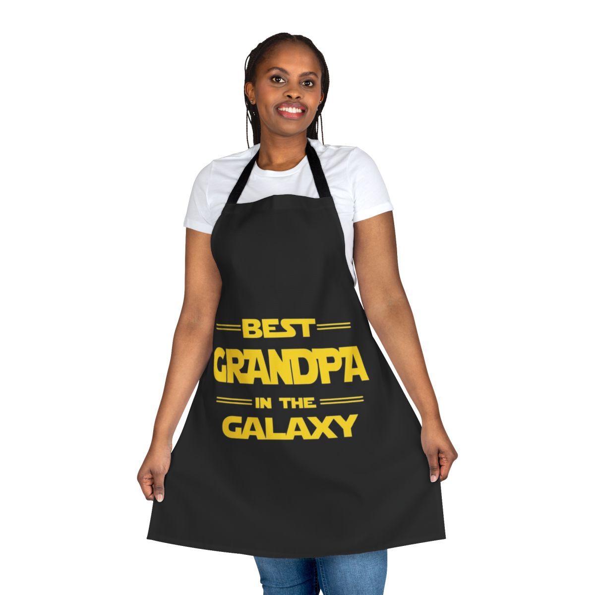 Grandpa's Galaxy Apron - A high-quality, durable apron featuring a space-themed design, perfect for the sci-fi loving grandfather.