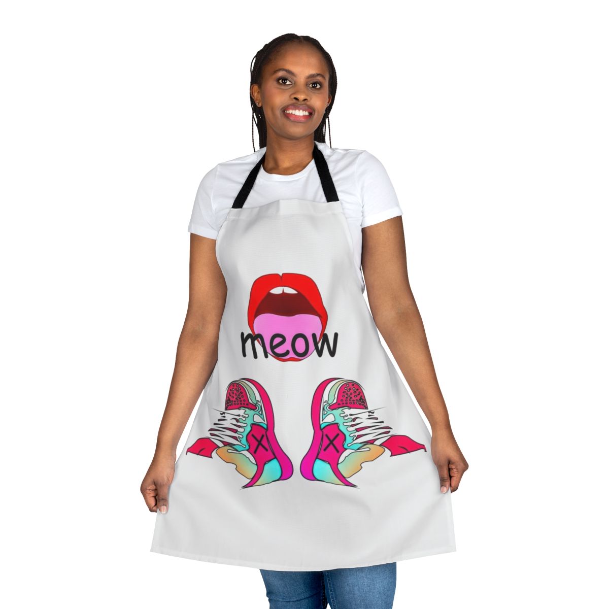 Graphic Design Meme Apron with Vibrant Patterns and Designs
