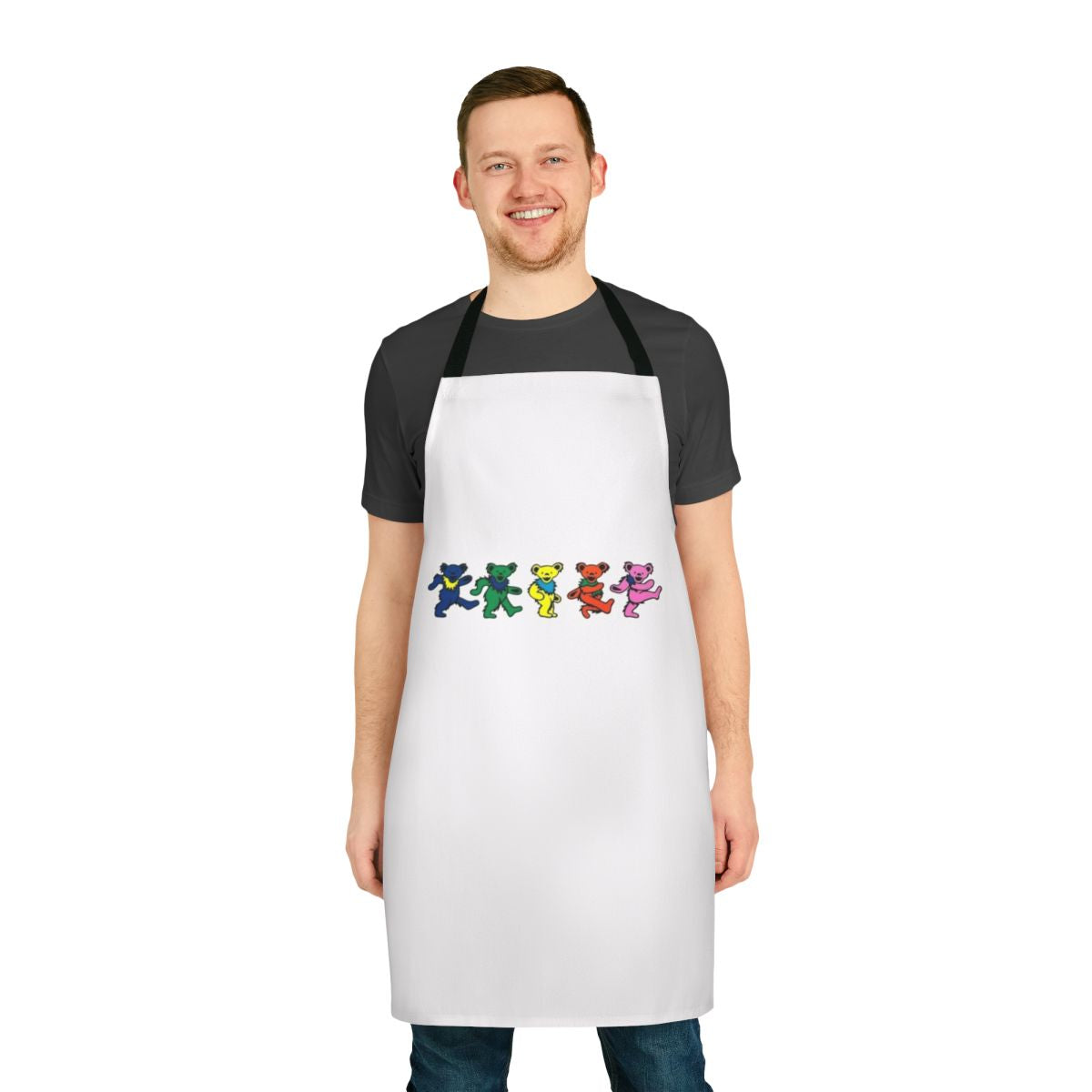 Apron with Grateful Dead's iconic dancing bears design