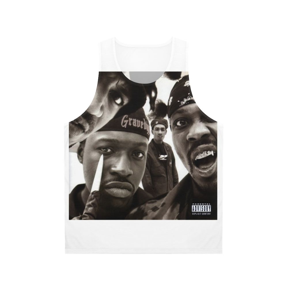 Gravediggaz unisex tank top featuring horrorcore rap design