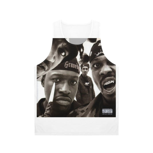 Gravediggaz unisex tank top featuring horrorcore rap design