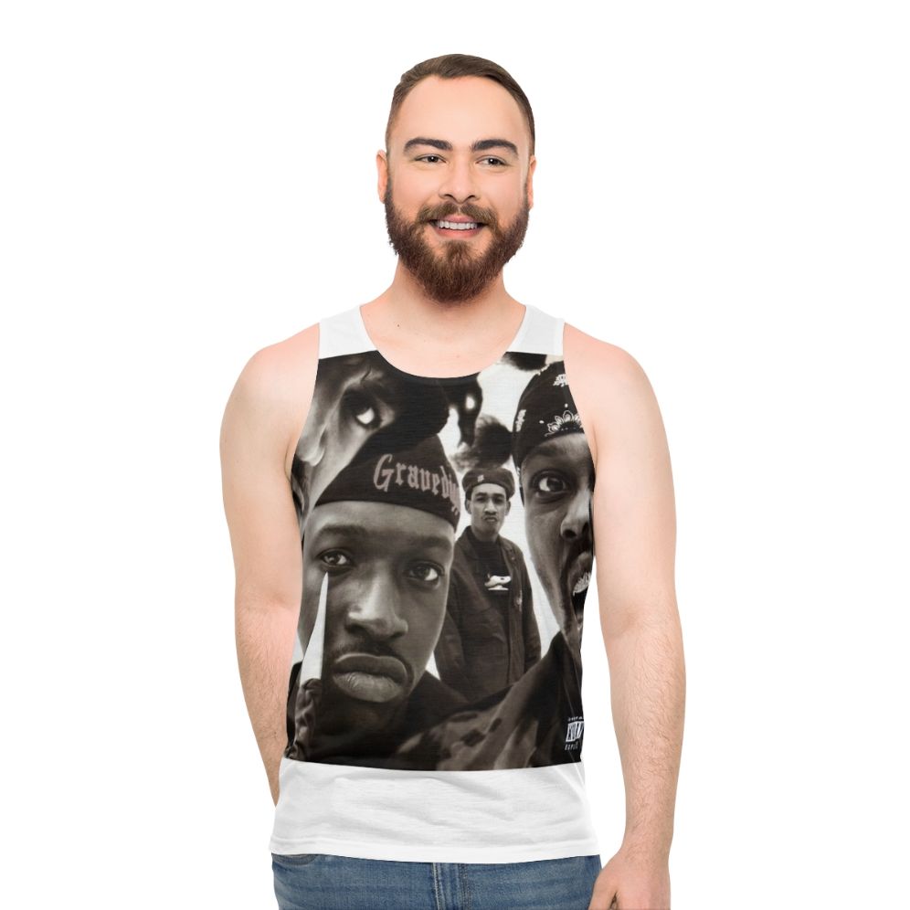 Gravediggaz unisex tank top featuring horrorcore rap design