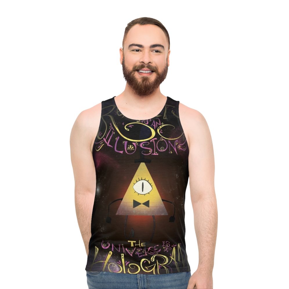 Gravity Falls Bill Cipher "Reality Is An Illusion" Unisex Tank Top