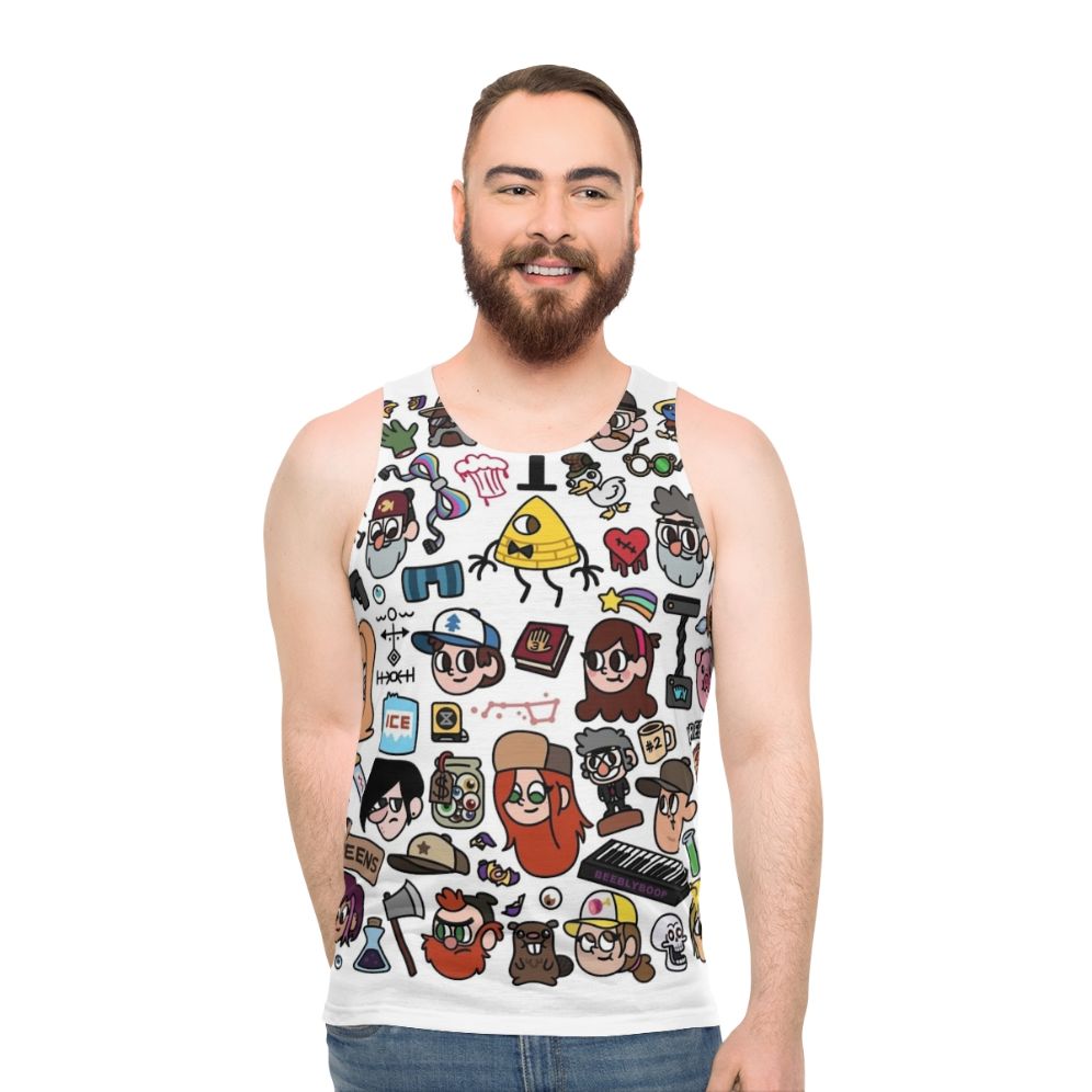 Gravity Falls Doodle Unisex Tank Top