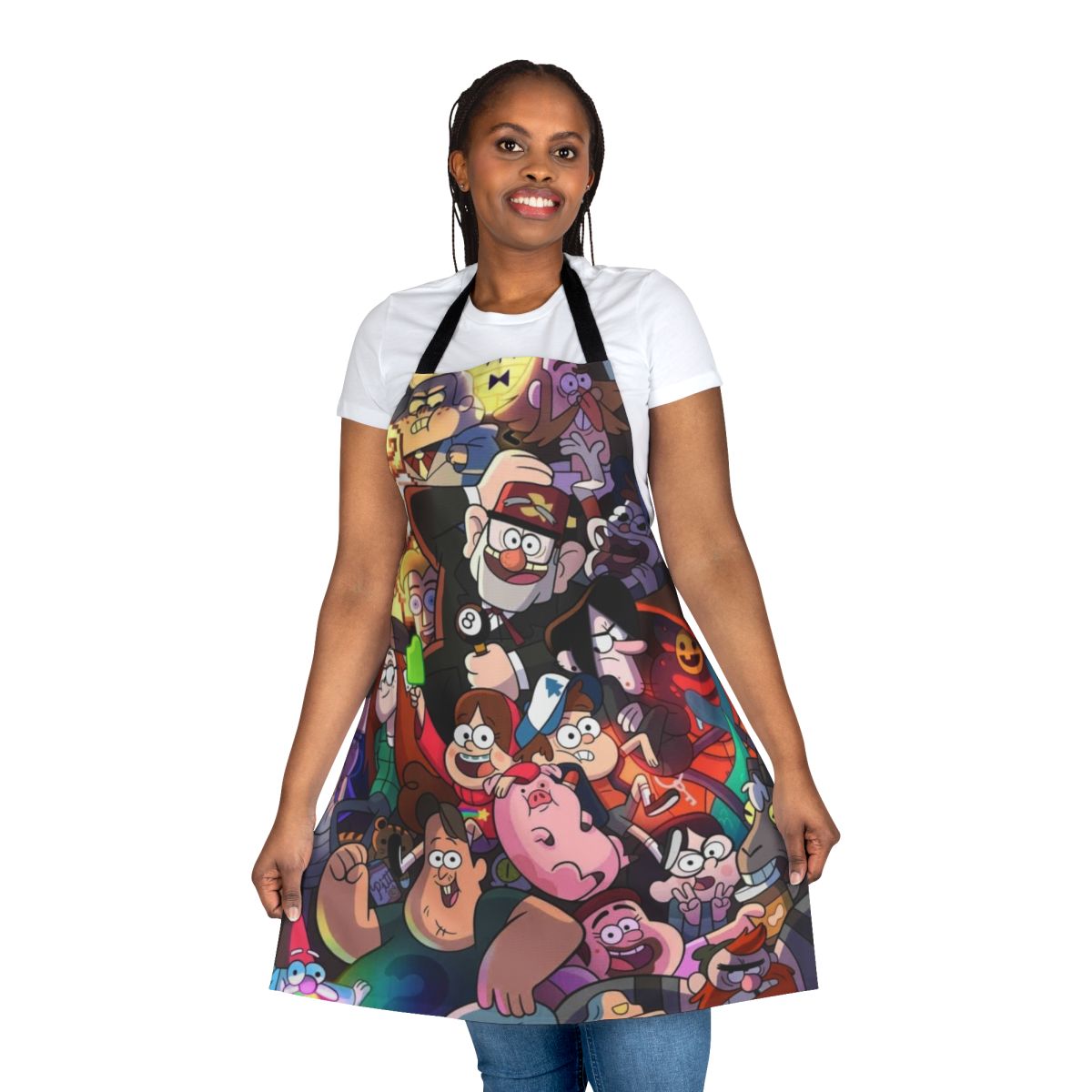 Gravity Falls inspired apron with unique fan art design