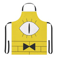 Yellow triangle-shaped Bill Cipher apron from the cartoon Gravity Falls