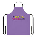Gravity Falls-themed Sevral Timez band apron with characters Mabel, Grenda, and Candy Chiu