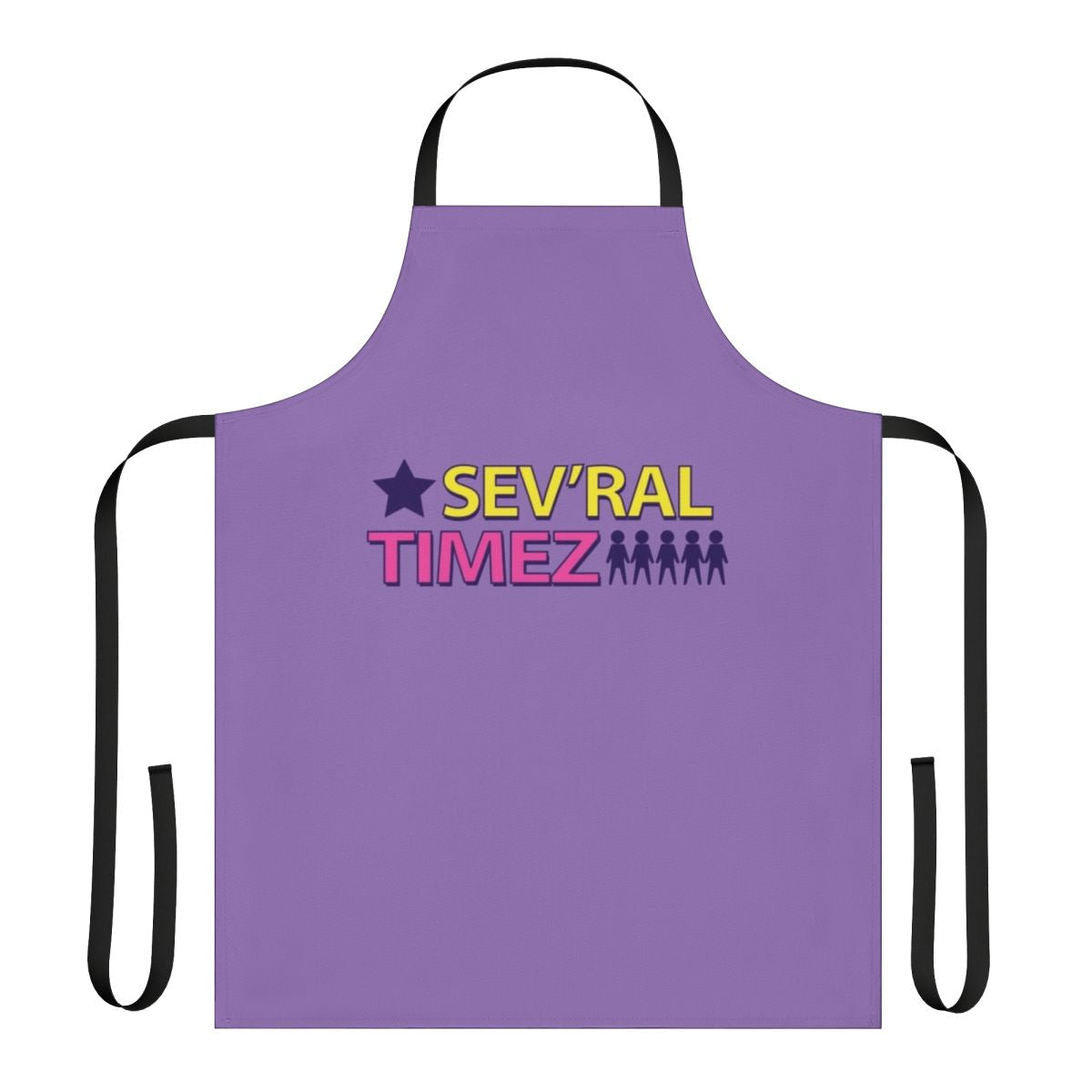 Gravity Falls-themed Sevral Timez band apron with characters Mabel, Grenda, and Candy Chiu