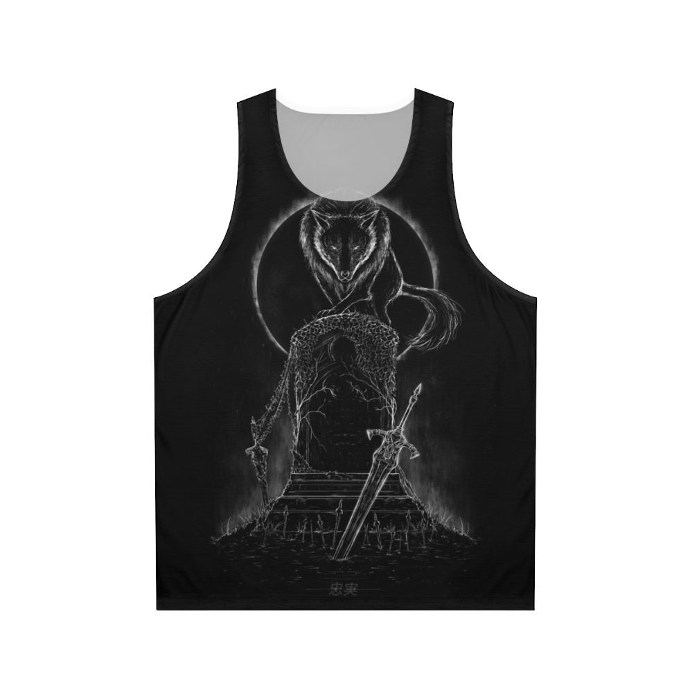 Gray Wolf Graphic Unisex Tank Top