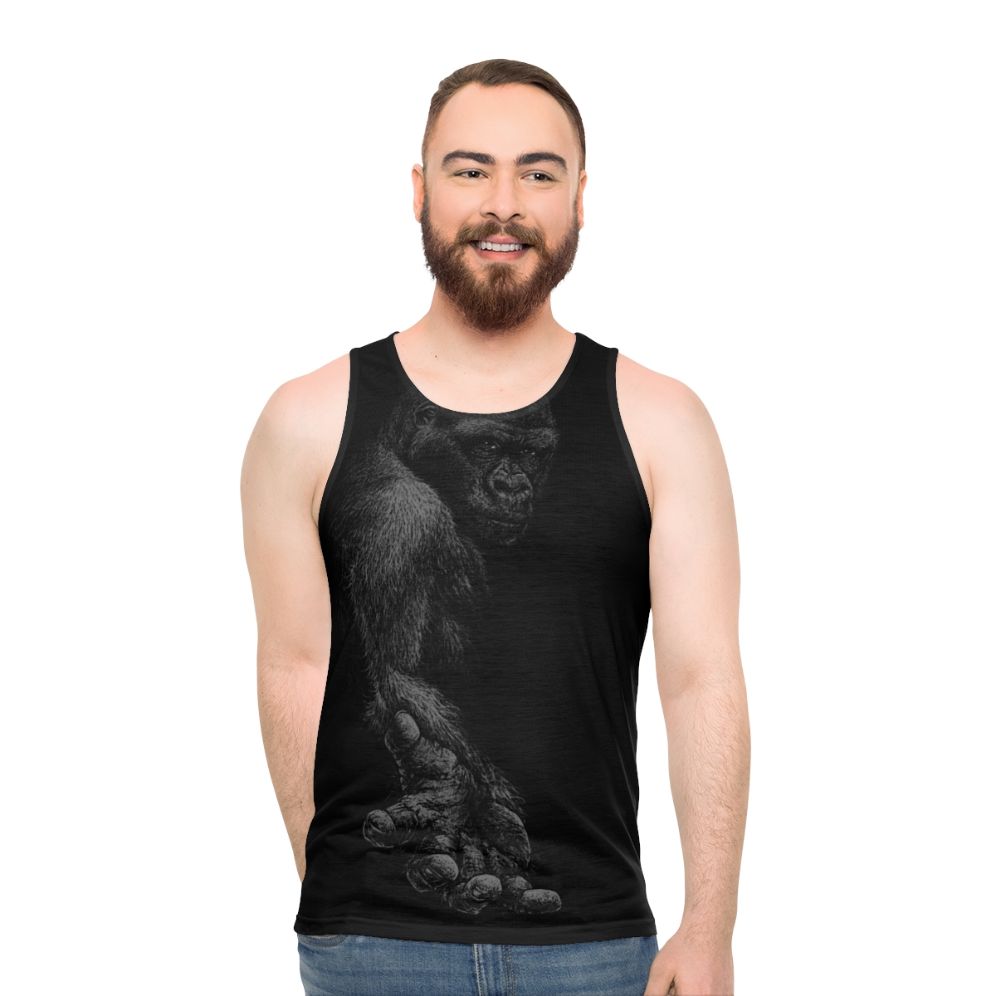 Great ape unisex tank top with animal rights and vegan design