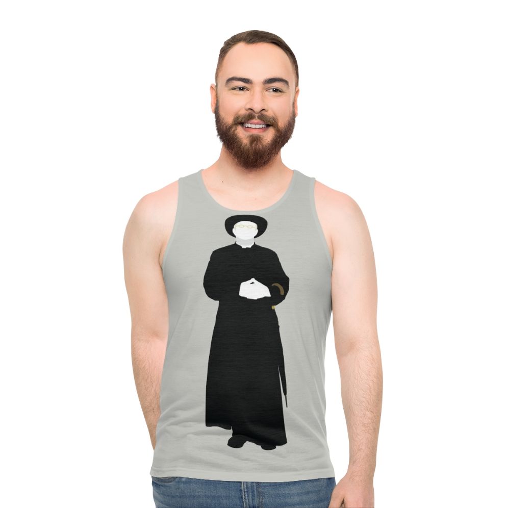 Unisex tank top with great detectives and father brown design