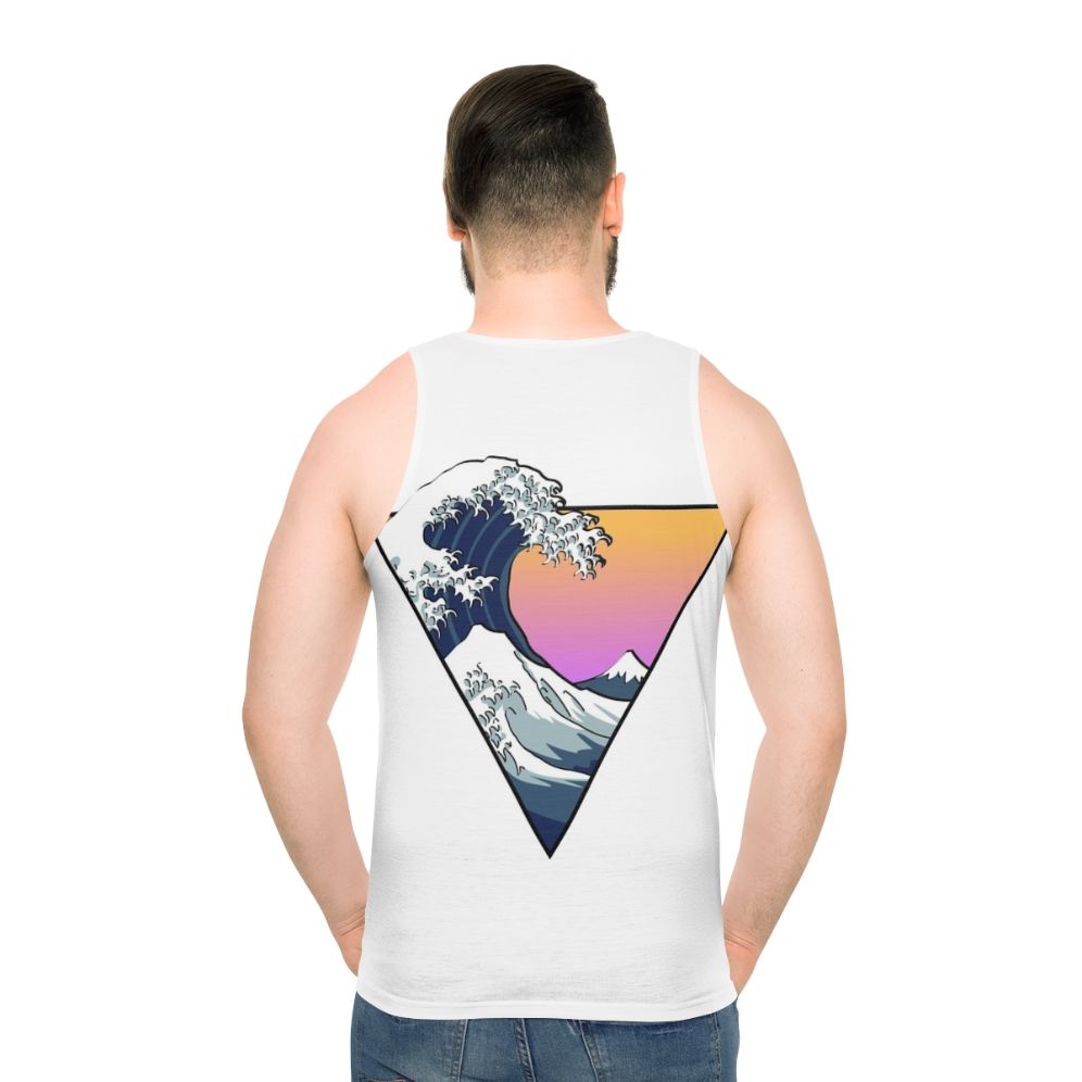 Unisex great wave pattern tank top