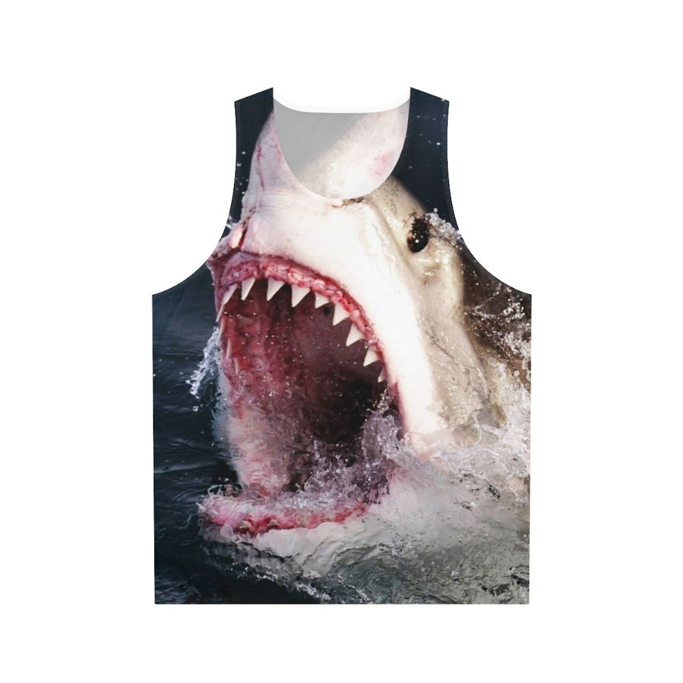 3D Great White Shark Bite Unisex Tank Top