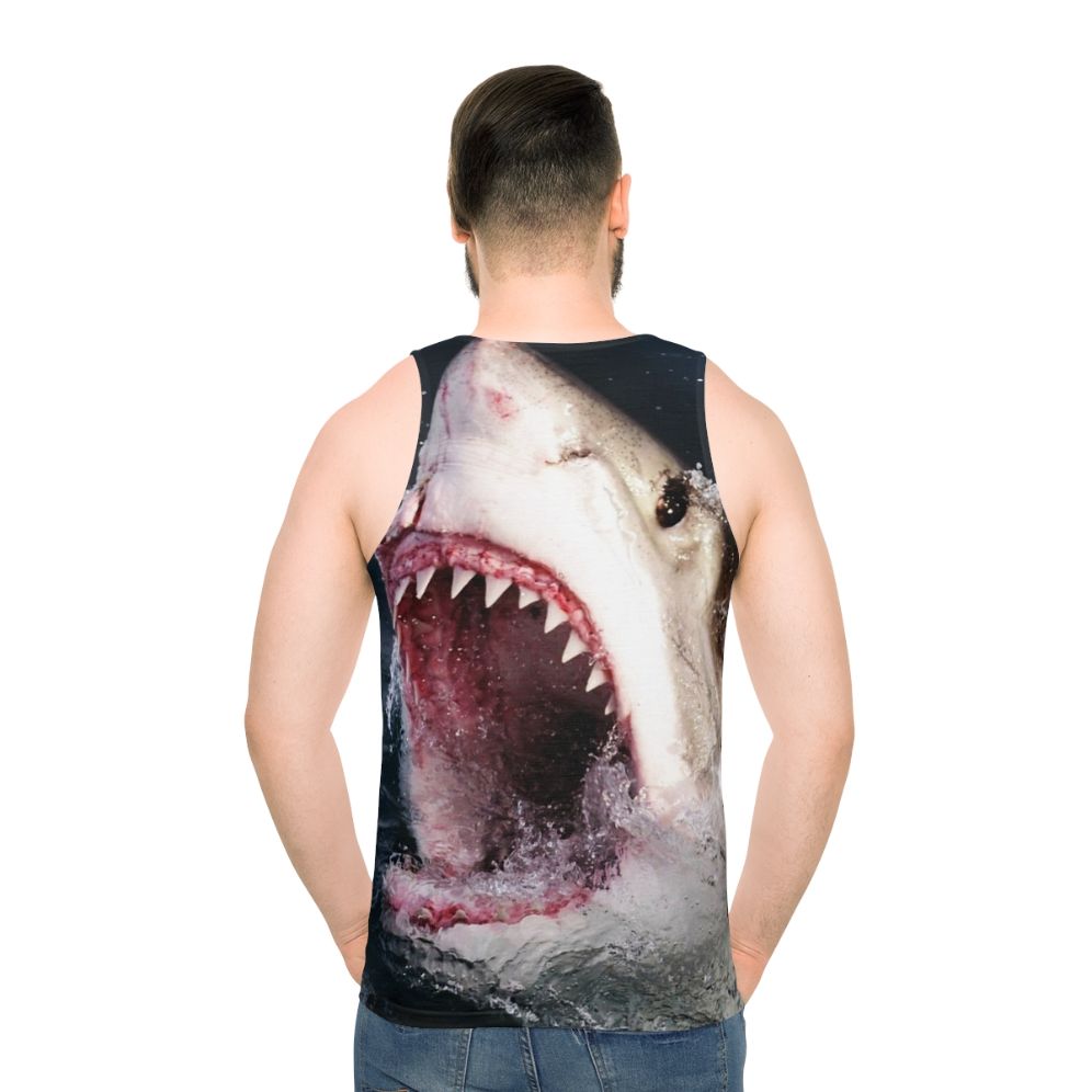 3D Great White Shark Bite Unisex Tank Top