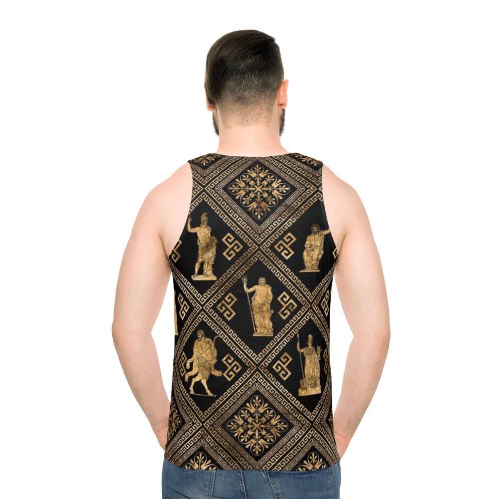Unisex tank top featuring Greek gods and meander pattern design