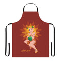 A cute apron featuring the Greek god Apollo and his lyre instrument.