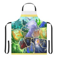 Arachne tapestry design apron featuring Greek goddess Athena