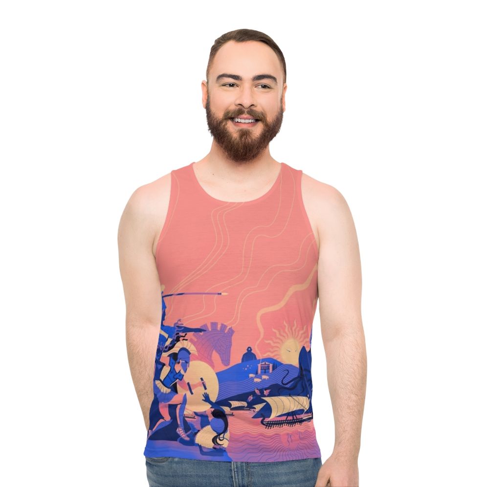 Unisex tank top with Greek mythology inspired design