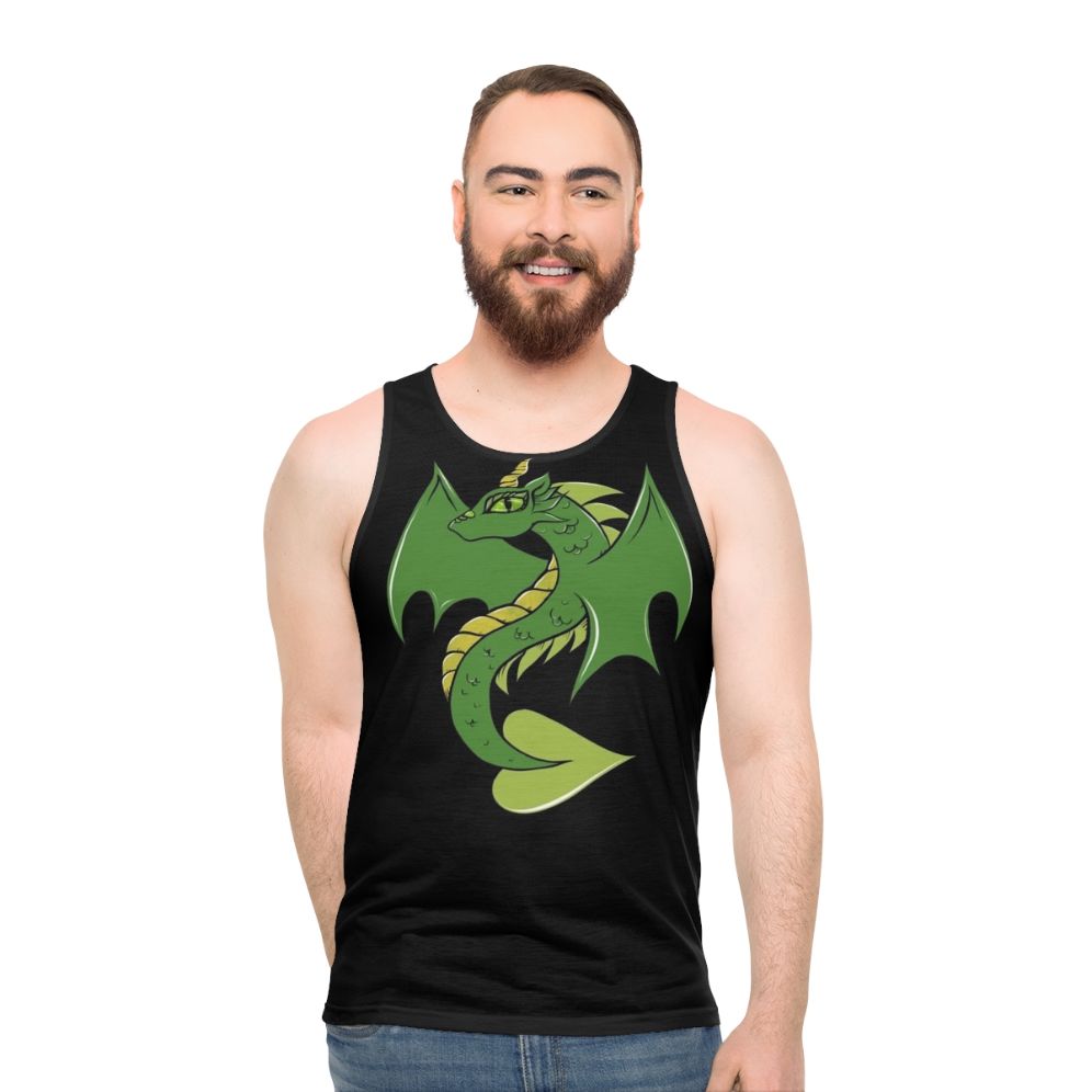 Green dragon unisex tank top