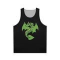 Green dragon unisex tank top design
