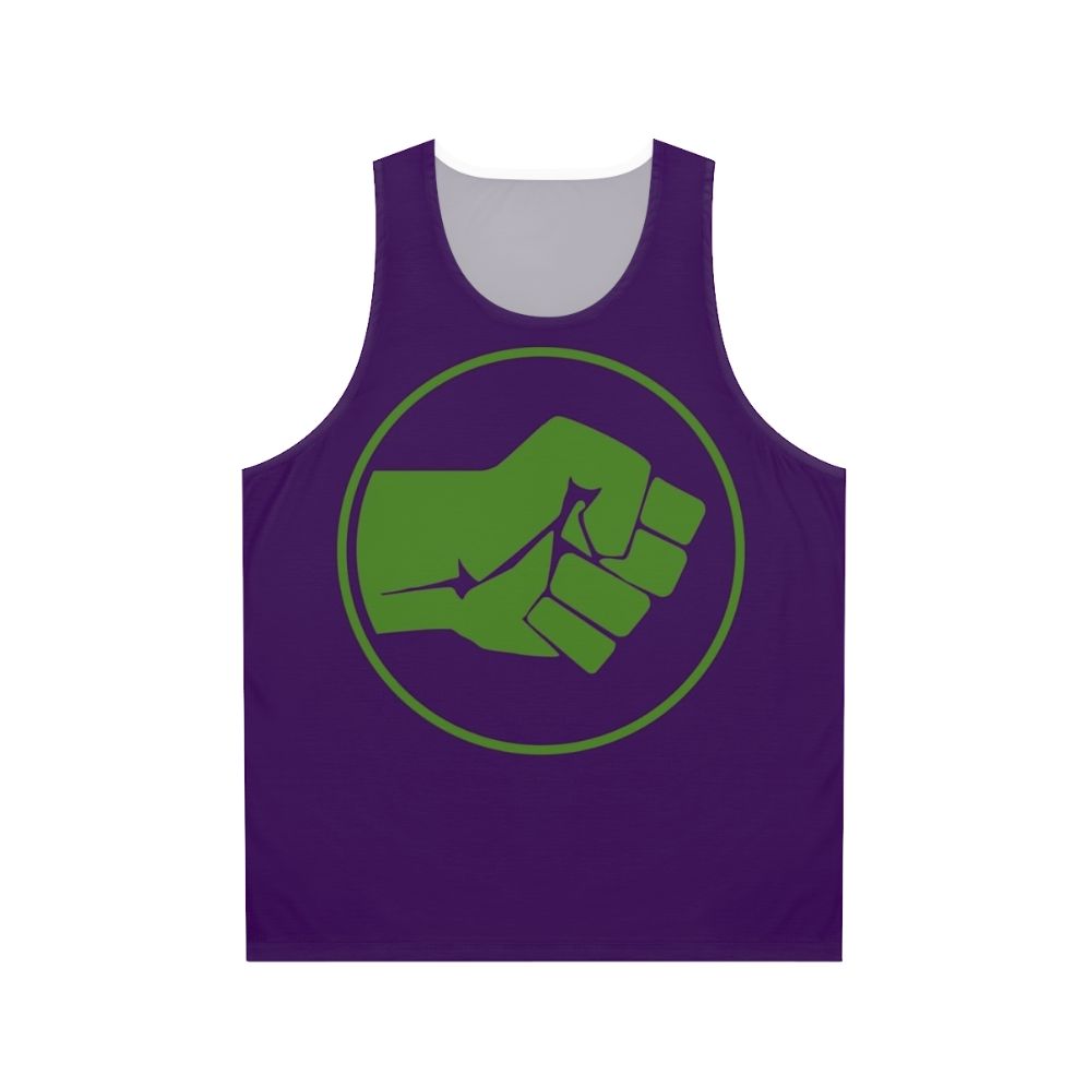 Green Fist Logo Superhero Unisex Tank Top