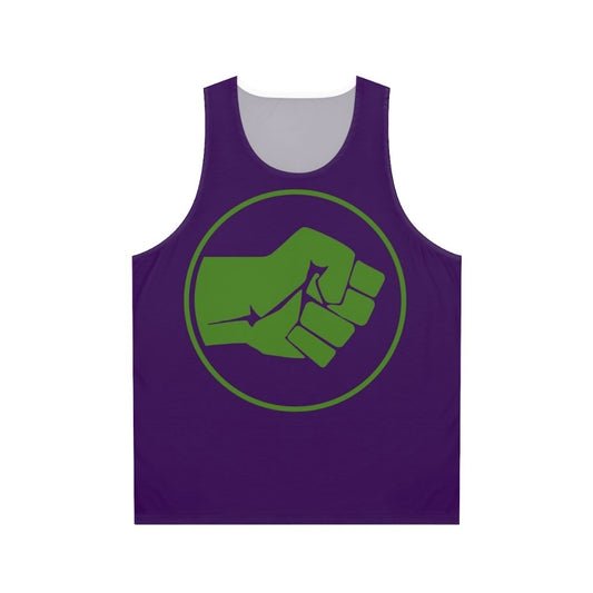Green Fist Logo Superhero Unisex Tank Top