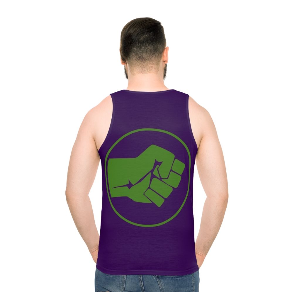 Green Fist Logo Superhero Unisex Tank Top