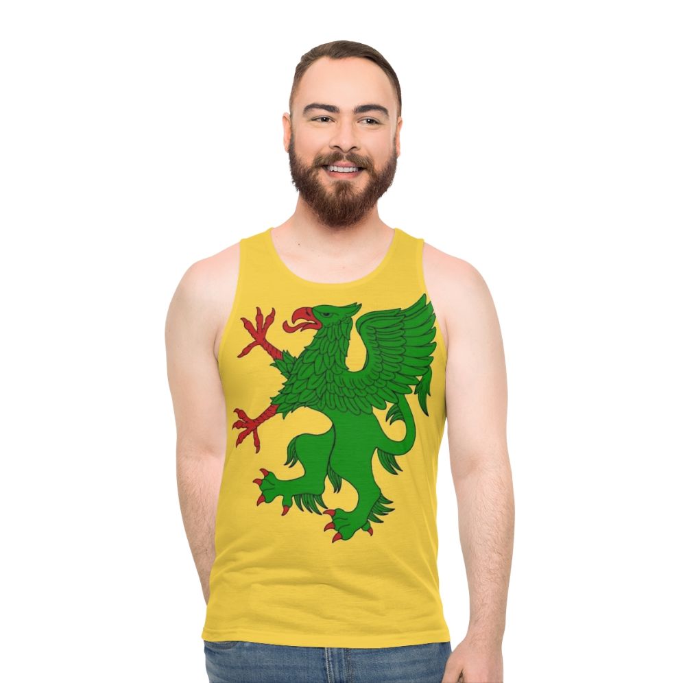 Green griffin unisex tank top