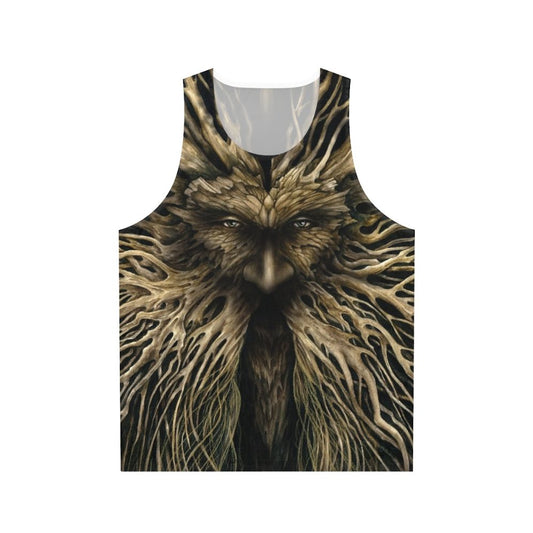Green man unisex tank top